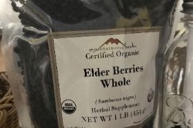 Dried organic elderberry